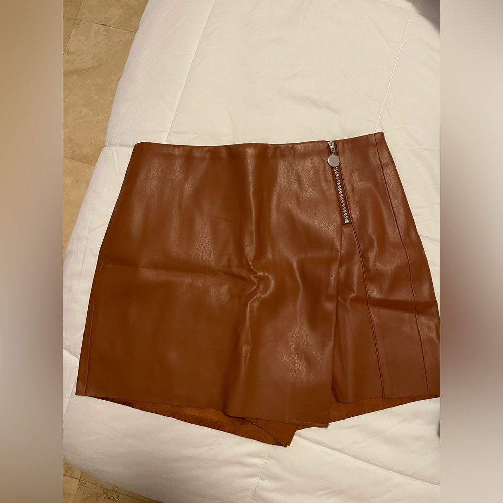 Zara Faux Leather Skirt
